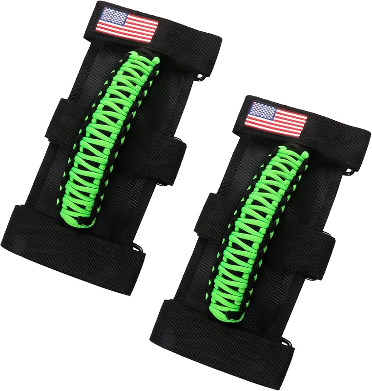 Alças de apoio para roll bar sukemichi verdes para Jeep Wrangler e Gladiator – 2 unidades