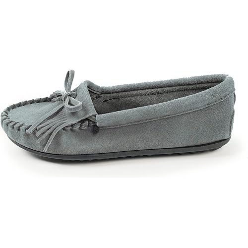 Minnetonka Women's Kilty Suede Hardsole Moccasin