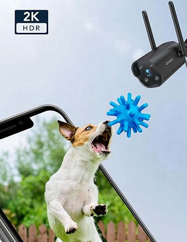 Miniatura 7 de GNCC Cámara de seguridad 2K para exteriores, IP65, resistente a la intemperie, visión nocturna, detección de sonido de movimiento, audio