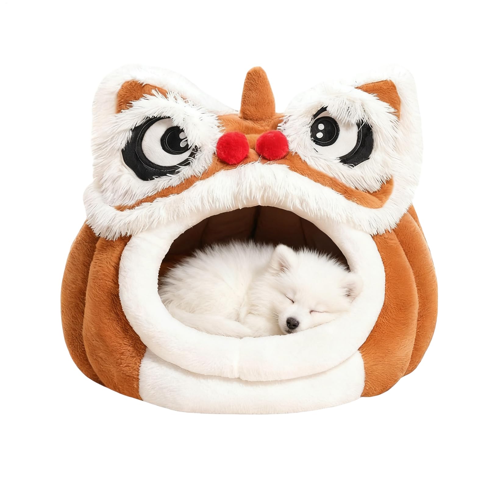 Cama para gatos túnel suave y cómodo de león para hogar y viaje interior