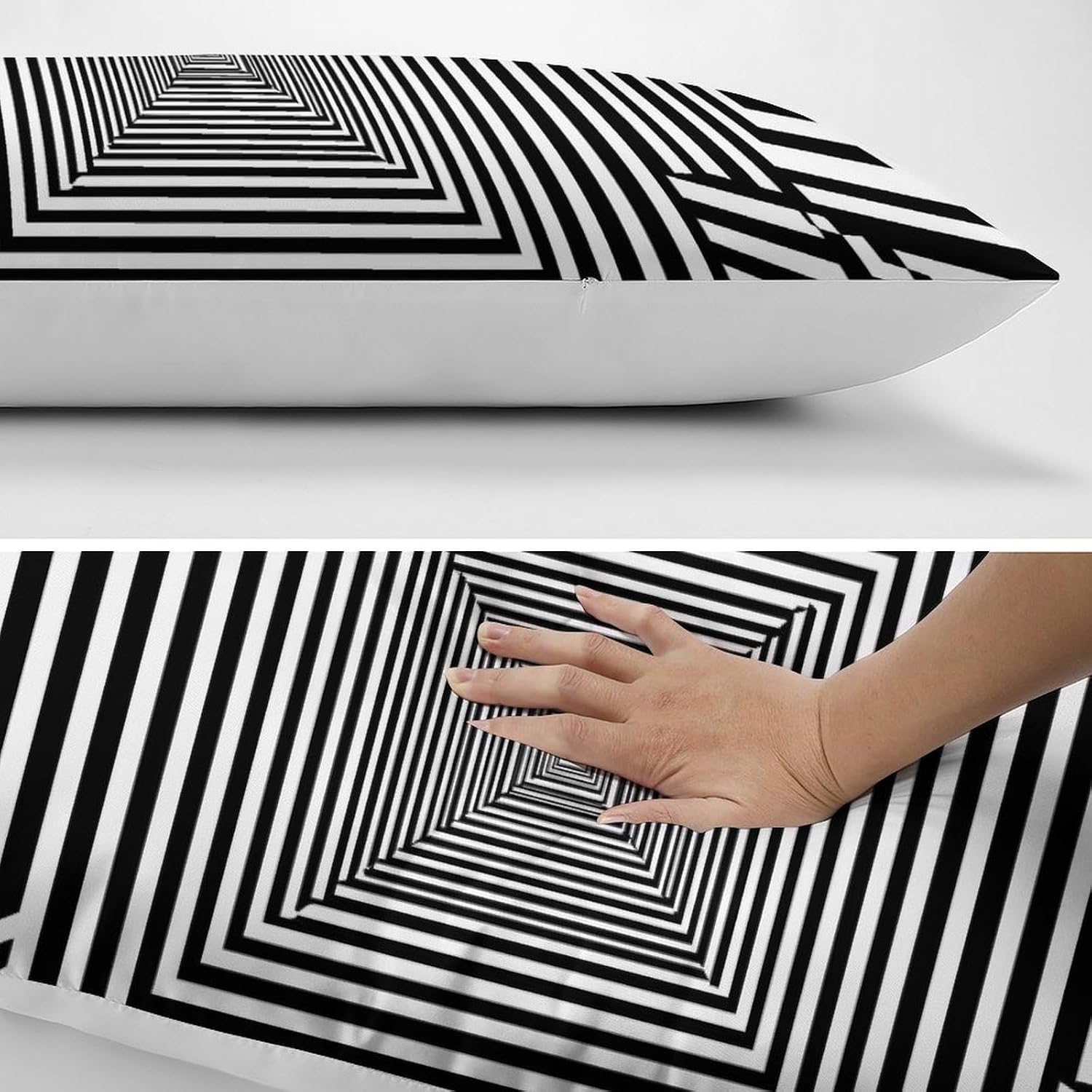 Infinite Maze Spinning Hypnotic Body Pillow Cover Long Cushion 18.9x53.1 Inch