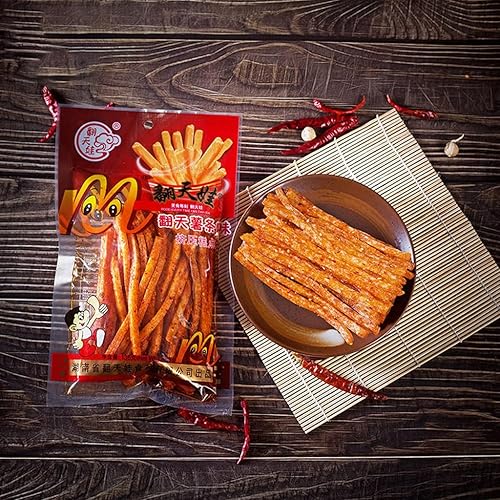Miniatura 4 de la tiao tiras picantes 4 paquetes de palitos picantes Especialidades chinas Snacks (4.80 oz* 4)..