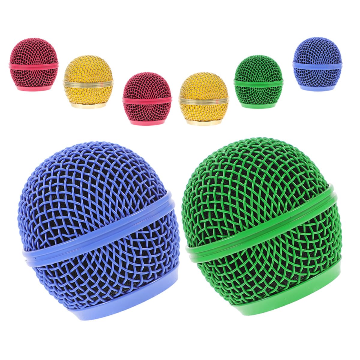 Gatuida 8 Piezas Rejilla de Micrófono Micrófono Metálica Cabezal de Malla para Reemplazo Anti-ruido para Músicos y Podcasters Accesorios Duraderos Profesionales