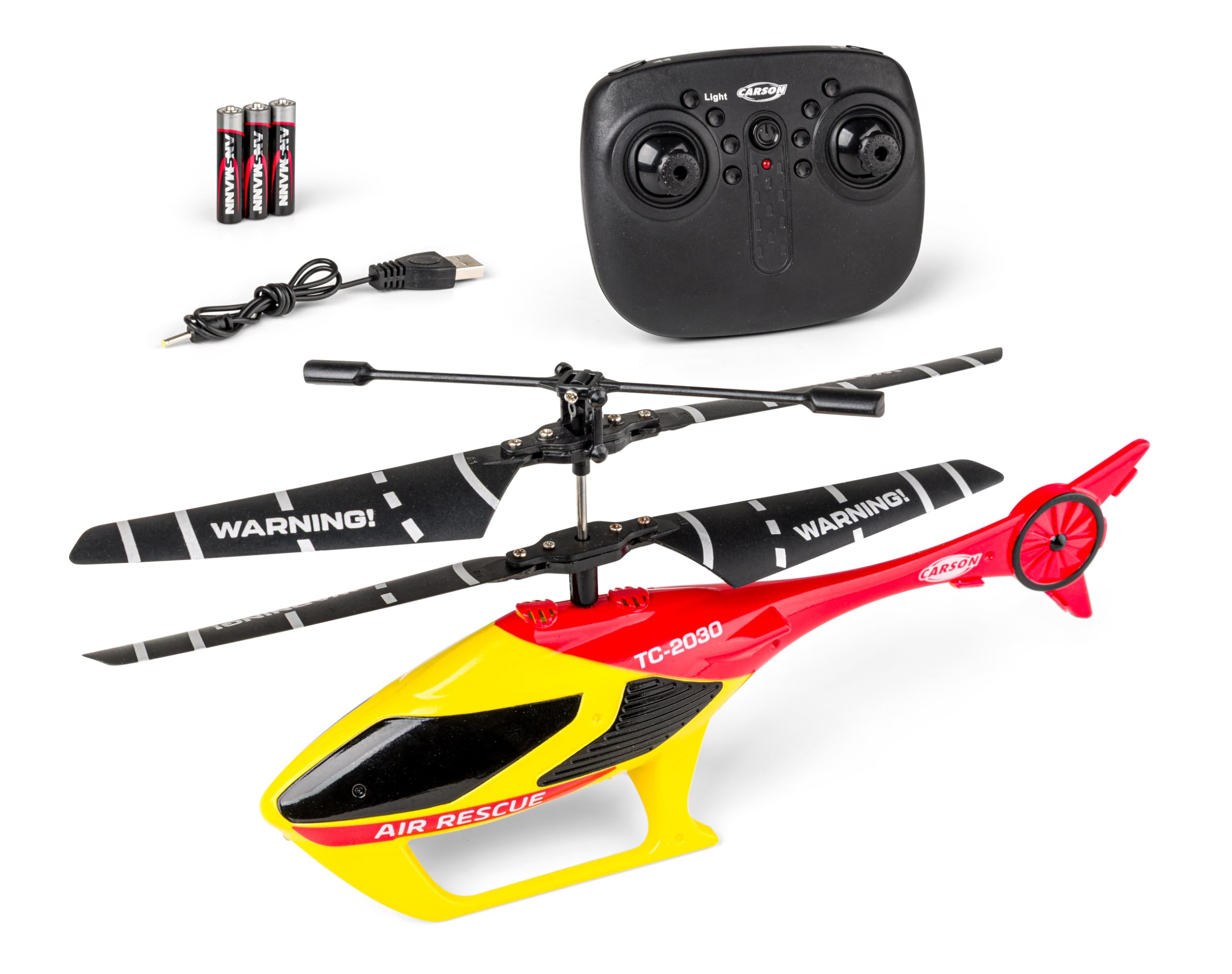 Carson Cyber Copter Rescue 2.4GHz 100% RTF – Elicottero, per principianti, RC Heli, giocattolo radiocomandato, telecomandato