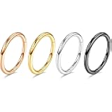 4PCS 316L Surgical Steel Septum Nose Rings Piercings for Women Men Helix Piercing Jewelry Conch Hypoallergenic Dainty Hoop Earring Pack