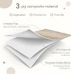 FinishingBo Boîtes de stockage en cubes, paquet de 6 11x11 de pouce avec poignées en coton pour placard, étagères, vêtements, serviette (White/Khaki-6 Boîte)