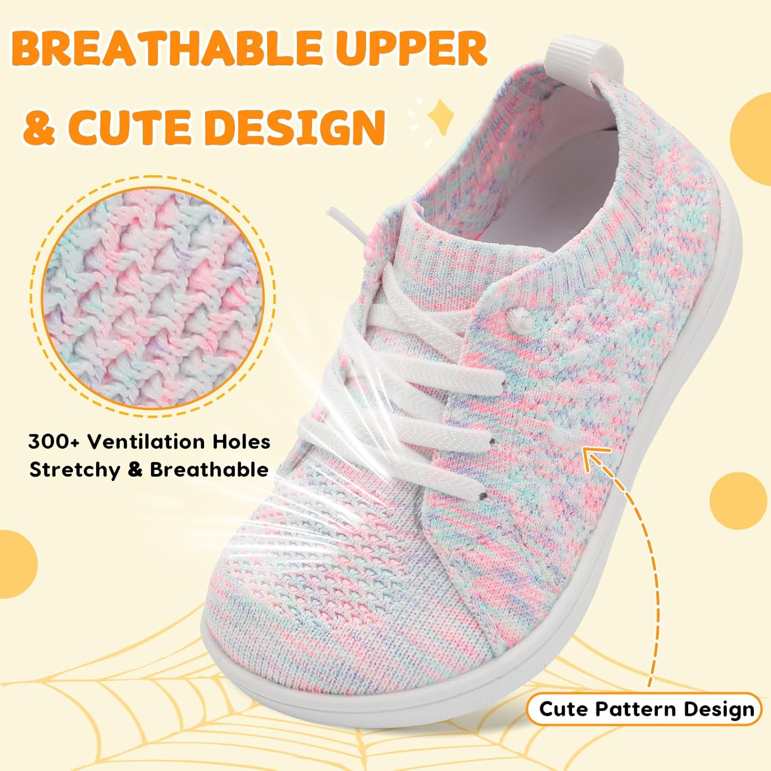 JOINFREE Toddler Shoes Girls Boys Wide Barefoot Shoes Minimalist Walking Sneakers Zero Drop Slip on Tennis Shoe Breathable Naturally Flexible - Image 6