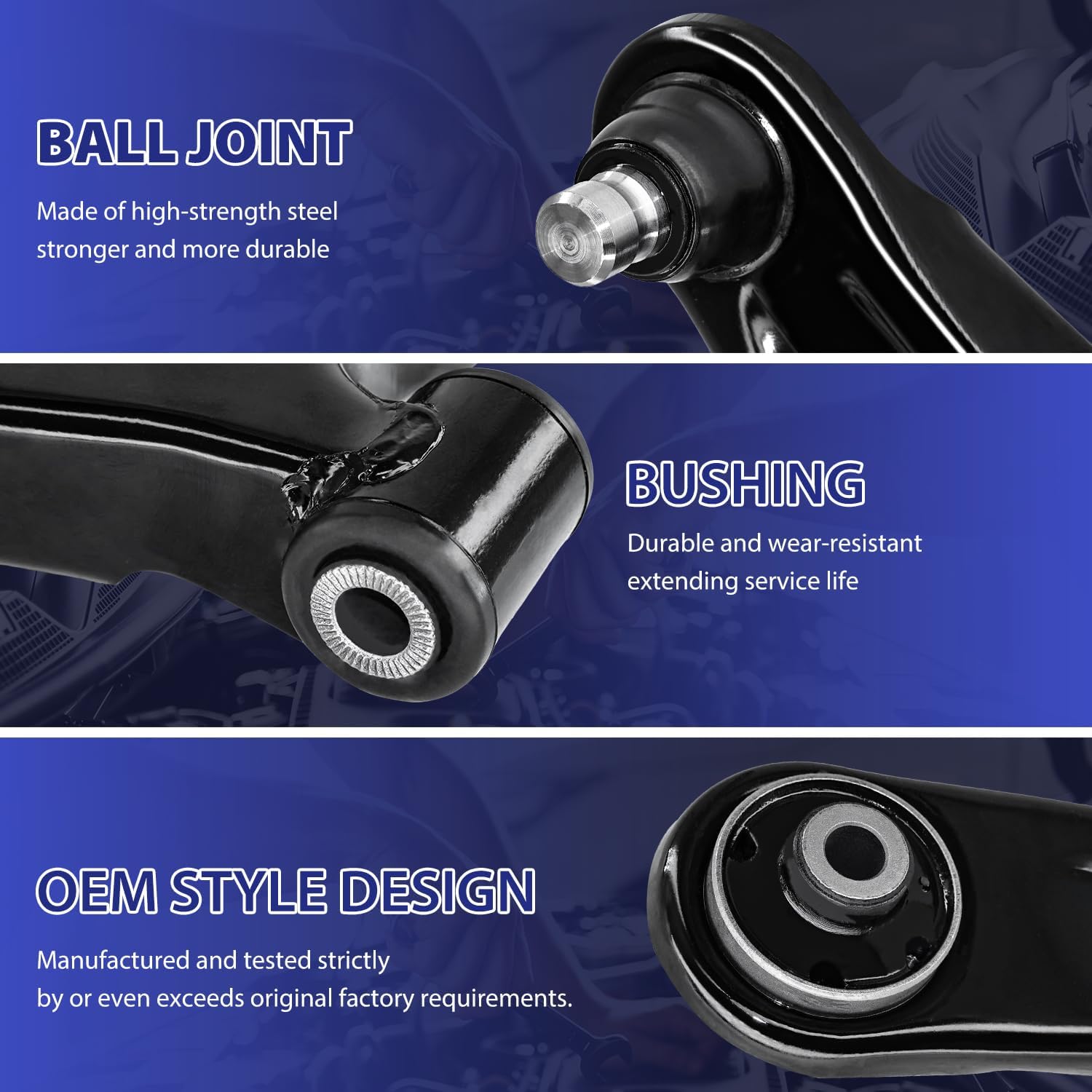 K620065 K620066 Front Lower Control Arm w/ball joint Left Right Assembly Replacement for 2007-17 Jeep Compass(17/US Built Models (1st VIN Digit 1)) Patriot 2007-2012 Dodge Caliber