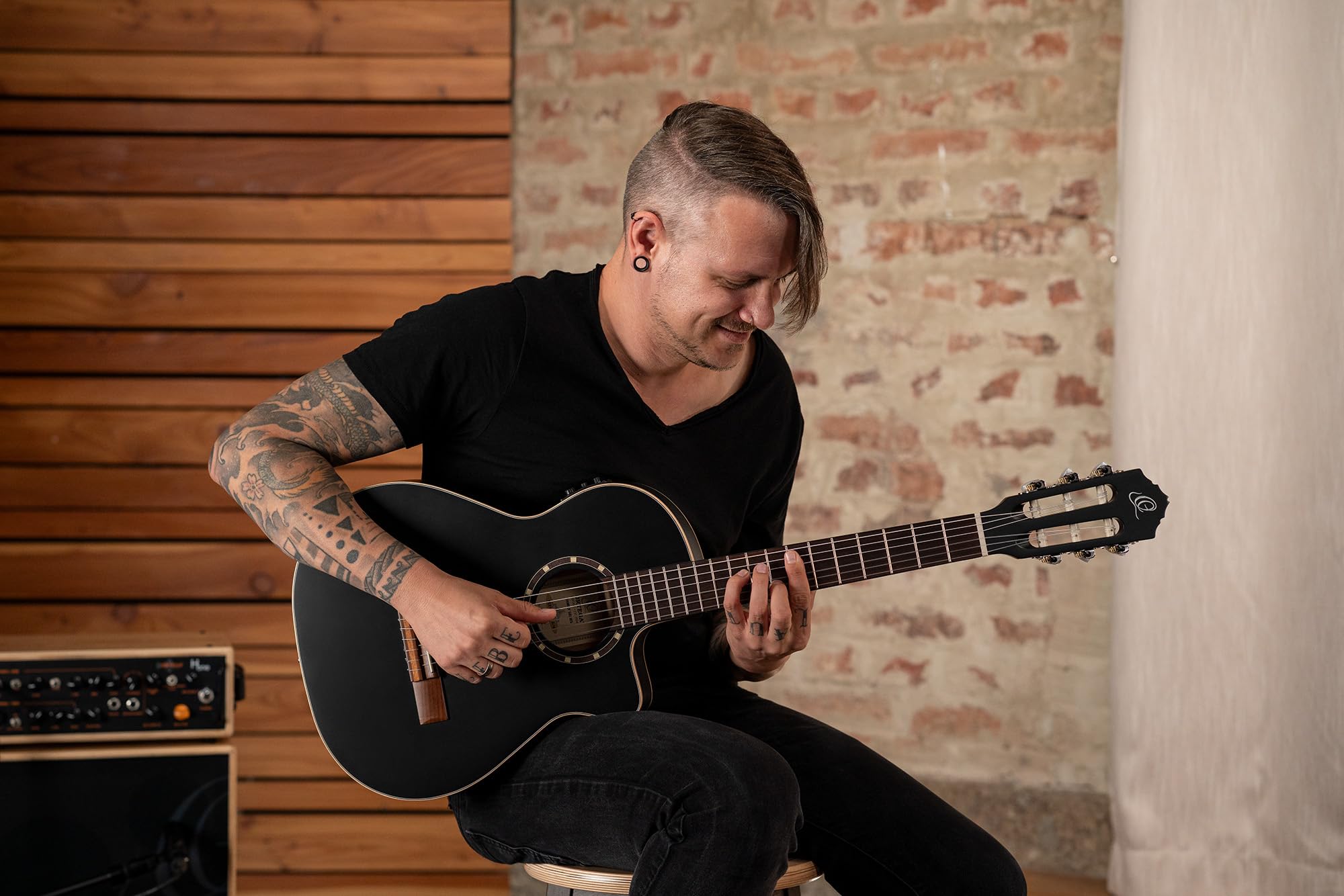 Ortega RCE125SBK-3/4 - Guitarra clásica (3/4)
