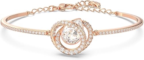 Pulsera de Swarovski Generation, Blanco, Chapado en tono de oro rosa