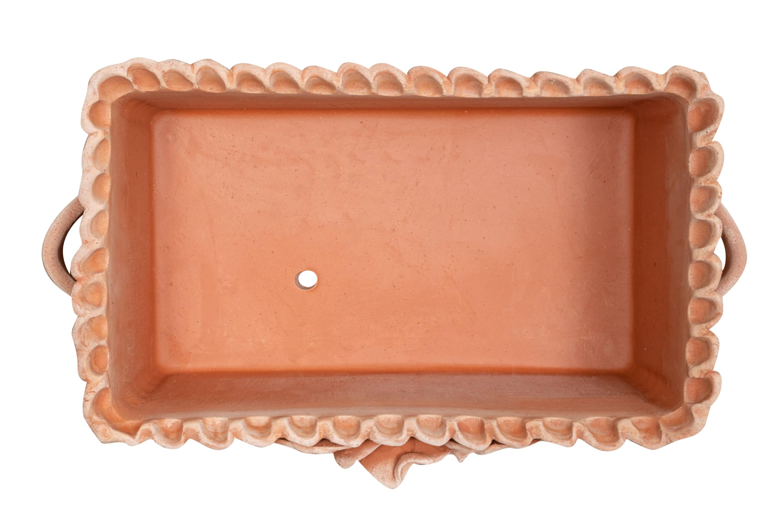 Biscottini Dekoracyjny wazon do wnętrz L42xPR25xH17 - Duże doniczki do wnętrz z terakoty - Wystrój domu na zewnątrz - Shabby Wystrój domu - Doniczki na zewnątrz