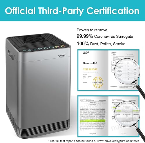 Miniatura 7 de Nuwave Oxypure Air Purifier Pro para habitación extra grande, 4 filtros HEPAcarbono con sistema de filtración mejorado de 5 etapas, función