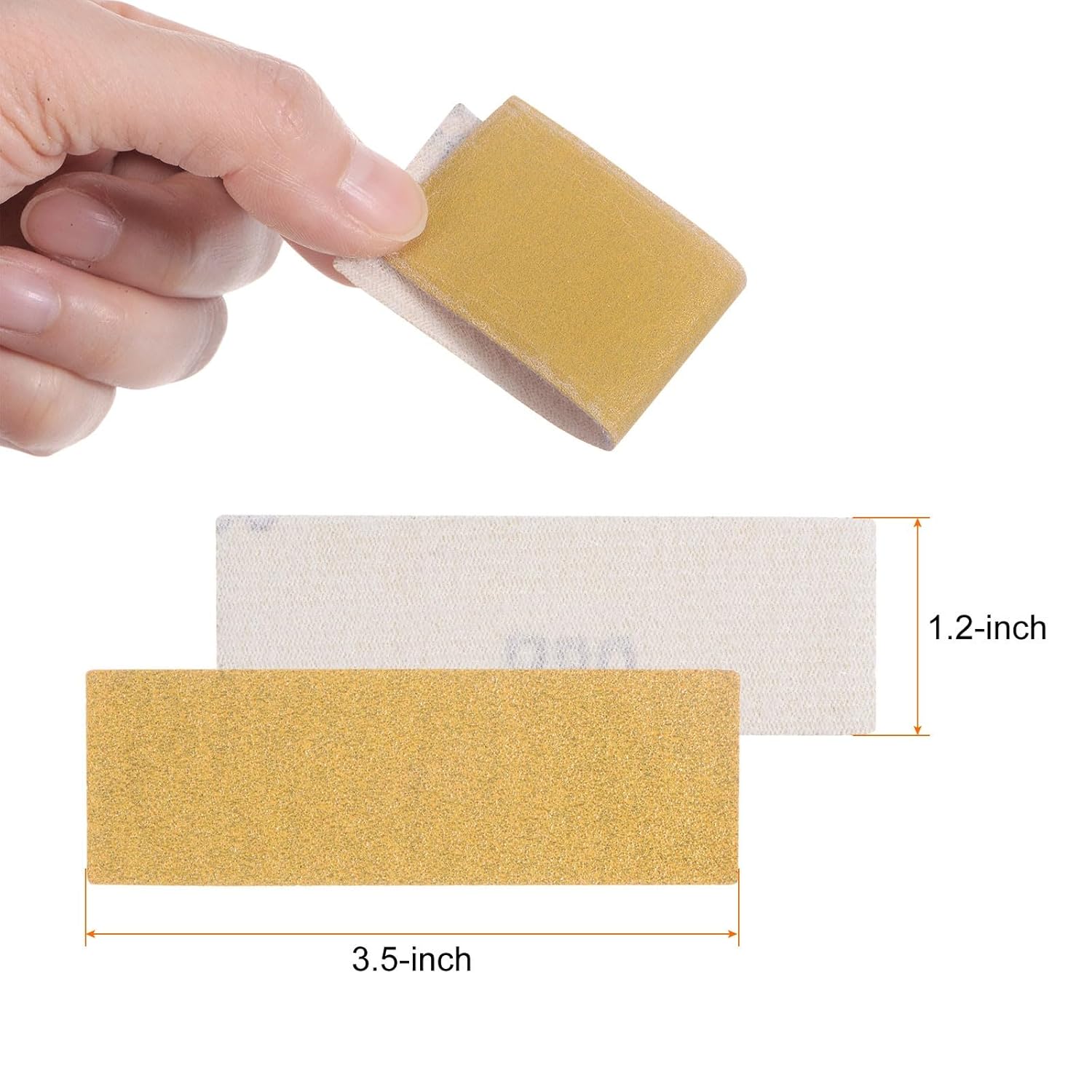 #US 50pcs Micro Detail Sander Paper 80 Grit 3.5 X 1.2 Inch Finger Sander Sandpapers