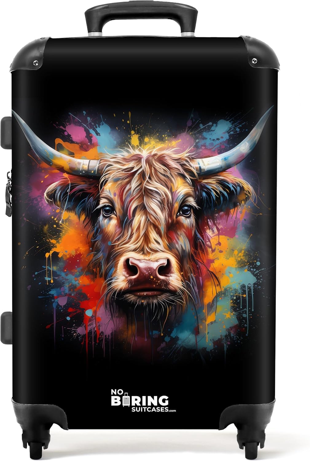 NoBoringSuitcases.com Koffer Handgepäck Mit TSA Schloss - Hartschalenkoffer, Reisetasche mit Rollen, Suitcase in Graffiti-Druck