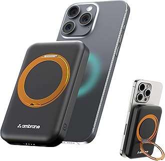 Sponsored Ad - MagSafe Wireless 10000mAh Fast Charging Power Bank with Mobile Stand, Strong Magnet, 22.5W Output for iPhone 12 & Above, Android & Other Qi Enabled Device + Magnetic Ring (Mount, Black)