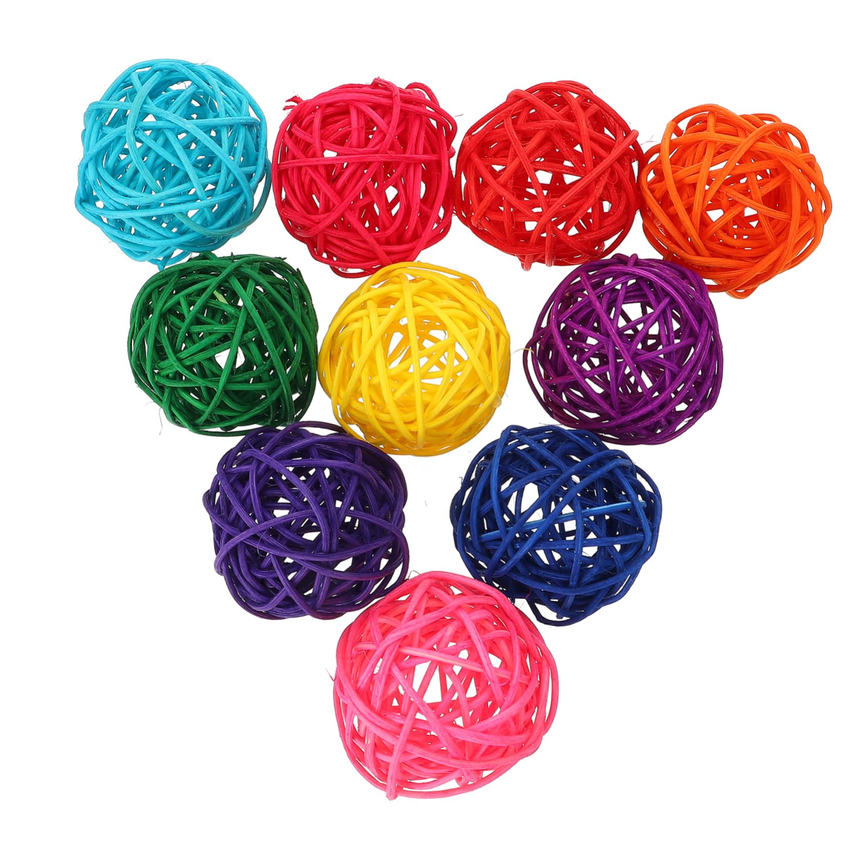 SOLUSTRE 20pcs Rattan Balls Decorative Props for DIY Photography Party Wedding Decor Multi Colored Ornaments for Crafts Home Event Decoration