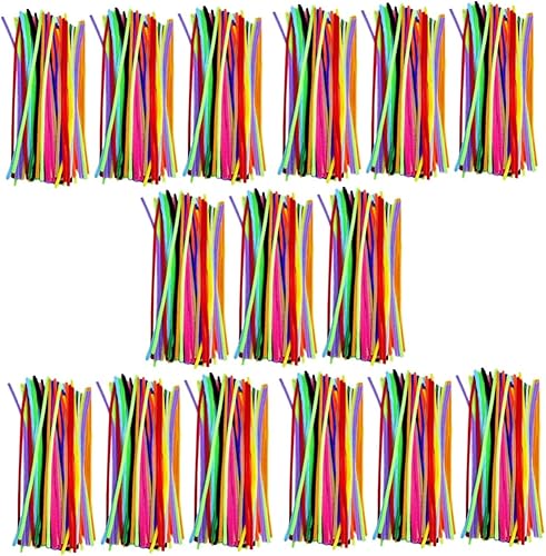 Tofficu 1500 piezas de accesorios de limpieza de palillos de color, limpiador de juguetes, manualidades para niños, limpiador de pipas de oropel,