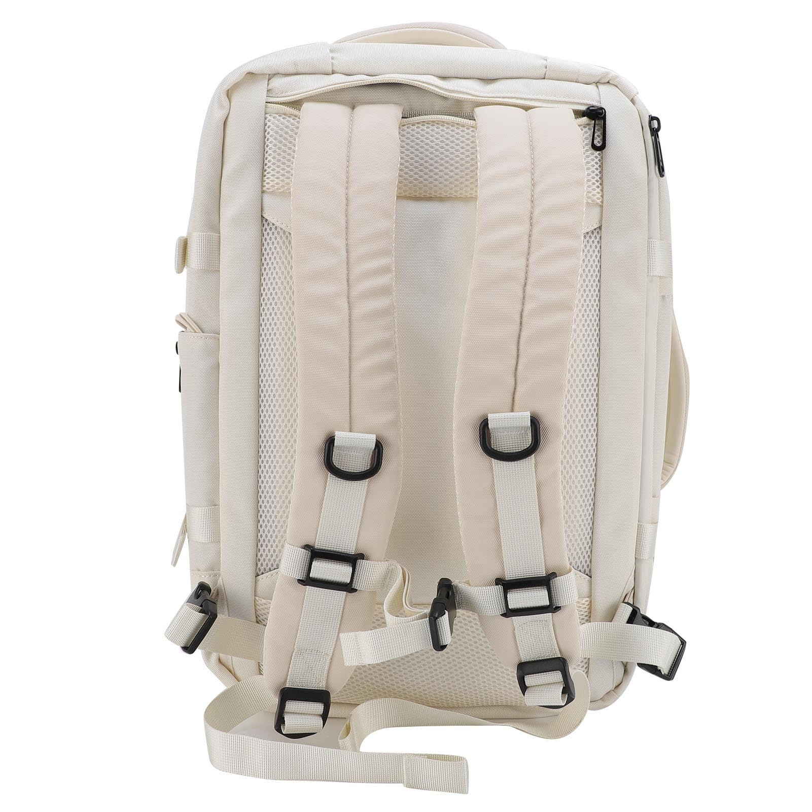 Backpack 30L Vacuum Compression Sackepack Extensible de Voyage avec Plusieurs Compartiments pour la Randonnée de Camping Commercial (White)
