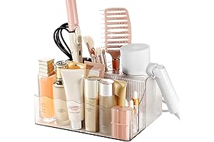 eColumnior Clear Bathroom Storage for Hair Tools