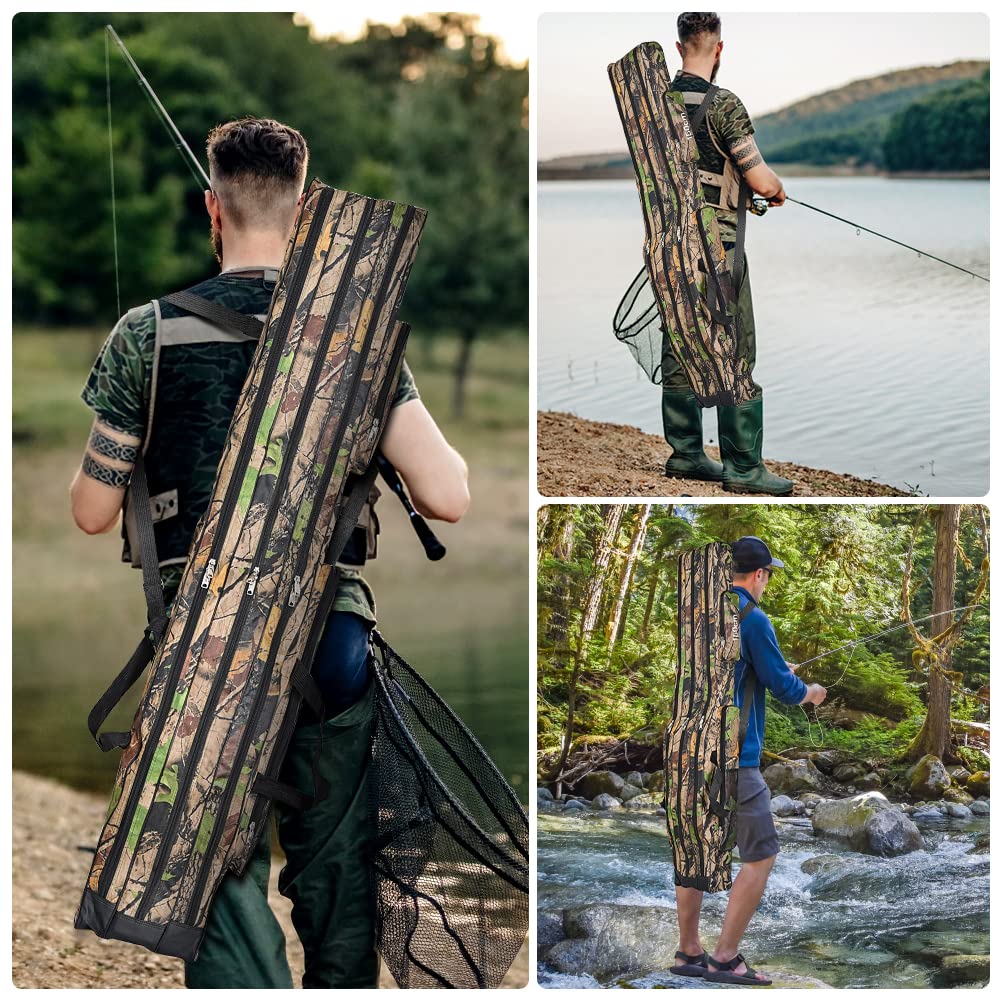 Bolsa de Pesca Oxford 150cm 3 Capas Portátil Alta Capacidad