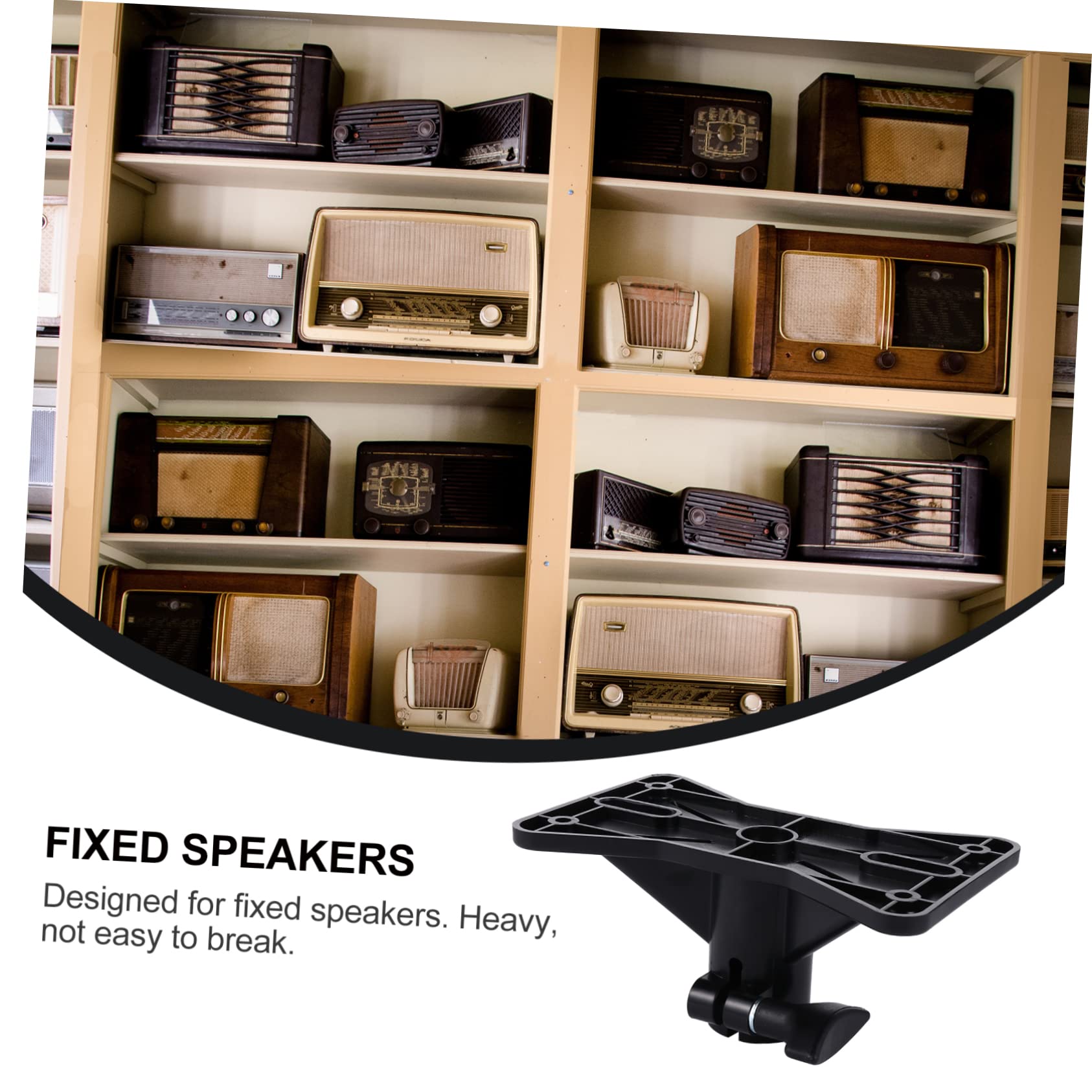 GAROZATION Speaker Stand Monitor Stand Tripod Black Plastic Bracket Strong and Sturdy for Stage Performances and Parties