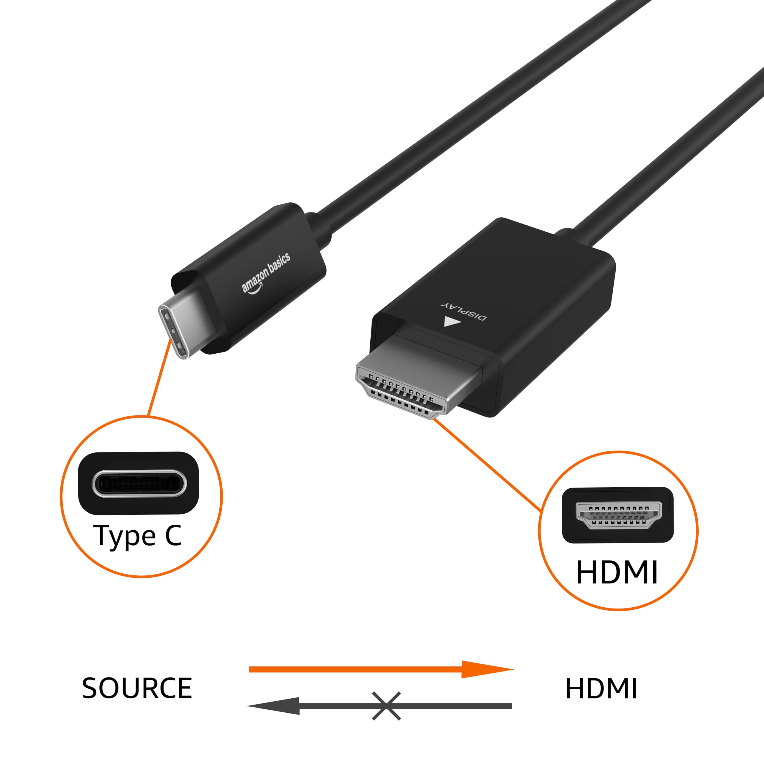 Amazon.co.jp: Amazonベーシック USB-C (入力) - HDMI (出力) ケーブル