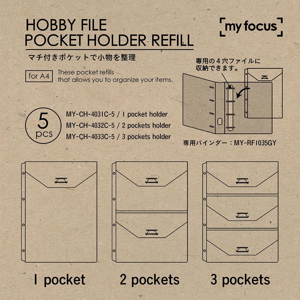 Amazon.co.jp: ナカバヤシ [my focus] ホビーファイル ポケット