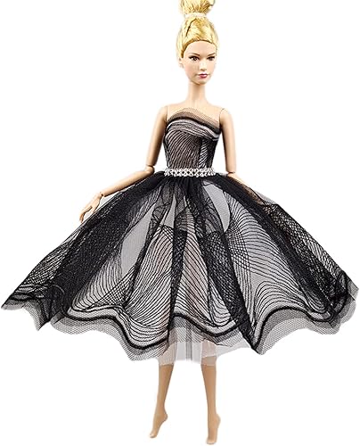 Miniatura 5 de Vestido de ballet tutú de moda para muñecas de 11.5 pulgadas, accesorios de muñecas de 16, falda de 3 capas con diamantes de imitación, vestido de