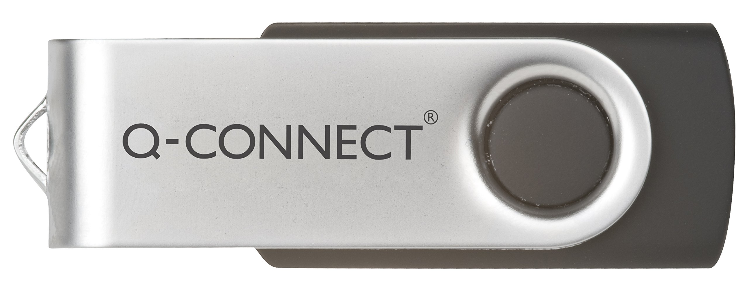 Q-Connect USB 2.0 Swivel 8GB Flash Drive Silver/Black