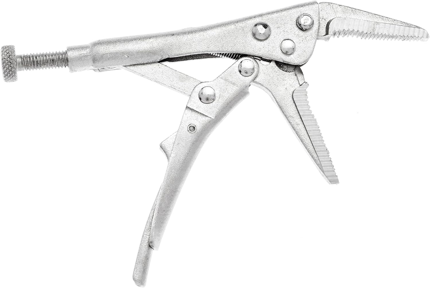 SE 4-3/4” Mini Self-Locking Long Nose Pliers with Quick-Action Release - 9866LP