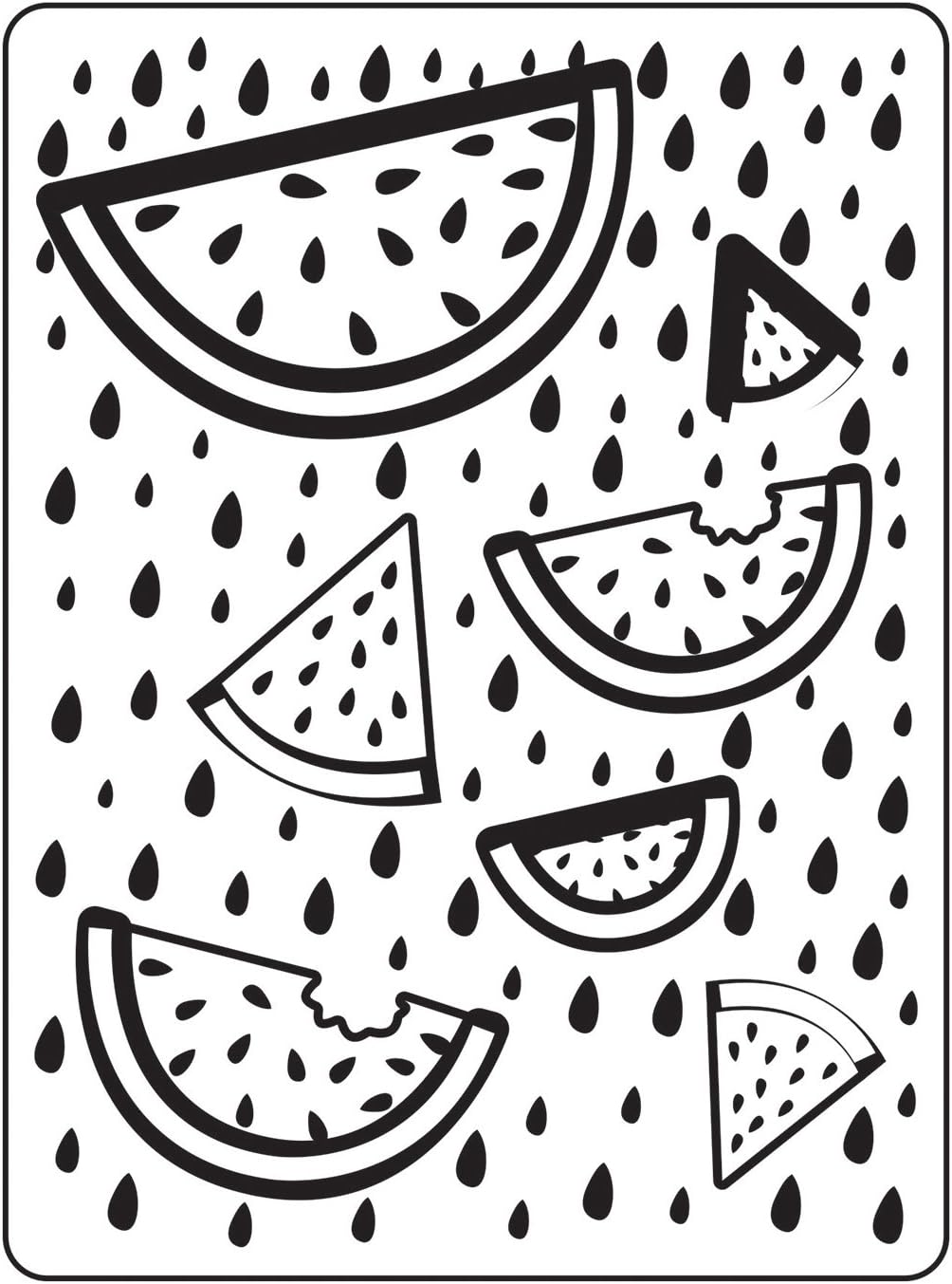 Vaessen Creative Watermelon Embossing Folder 14.6 x 10.7 cm - Embossing Folder for Card Crafts, Scrapbooking, Journaling - Reusable, Precise Results, for Die Cutting Machines