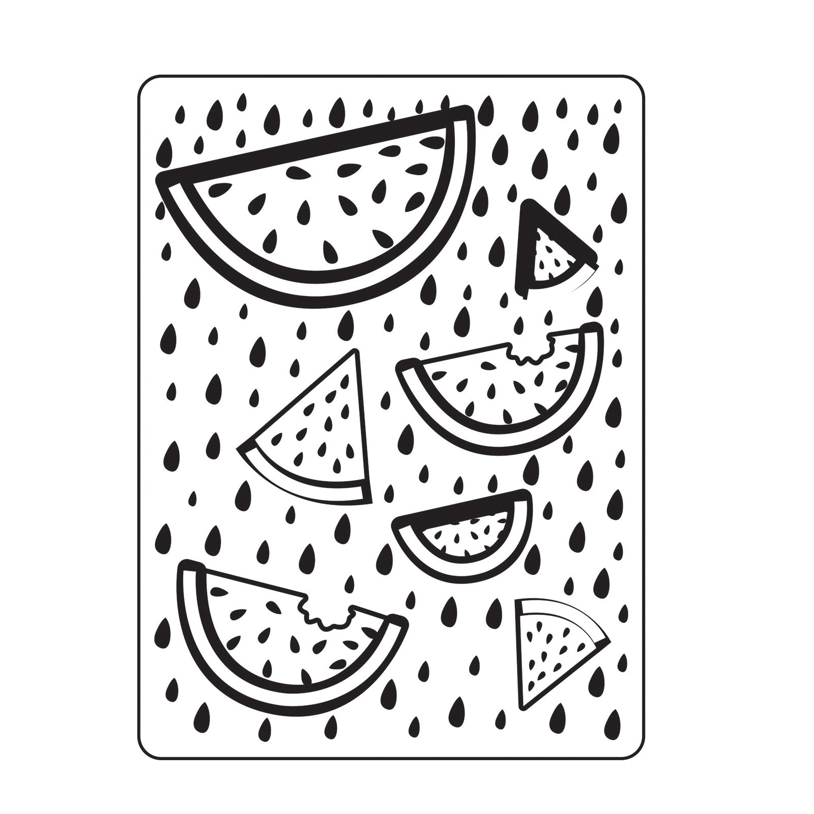 Vaessen Creative Embossing Folder Watermelon 5.75 x 4.21 inches - Embossing Folder for Card Making, Scrapbooking, Journaling - Reusable - Precise Results - for Embossing and Die-Cutting Machines