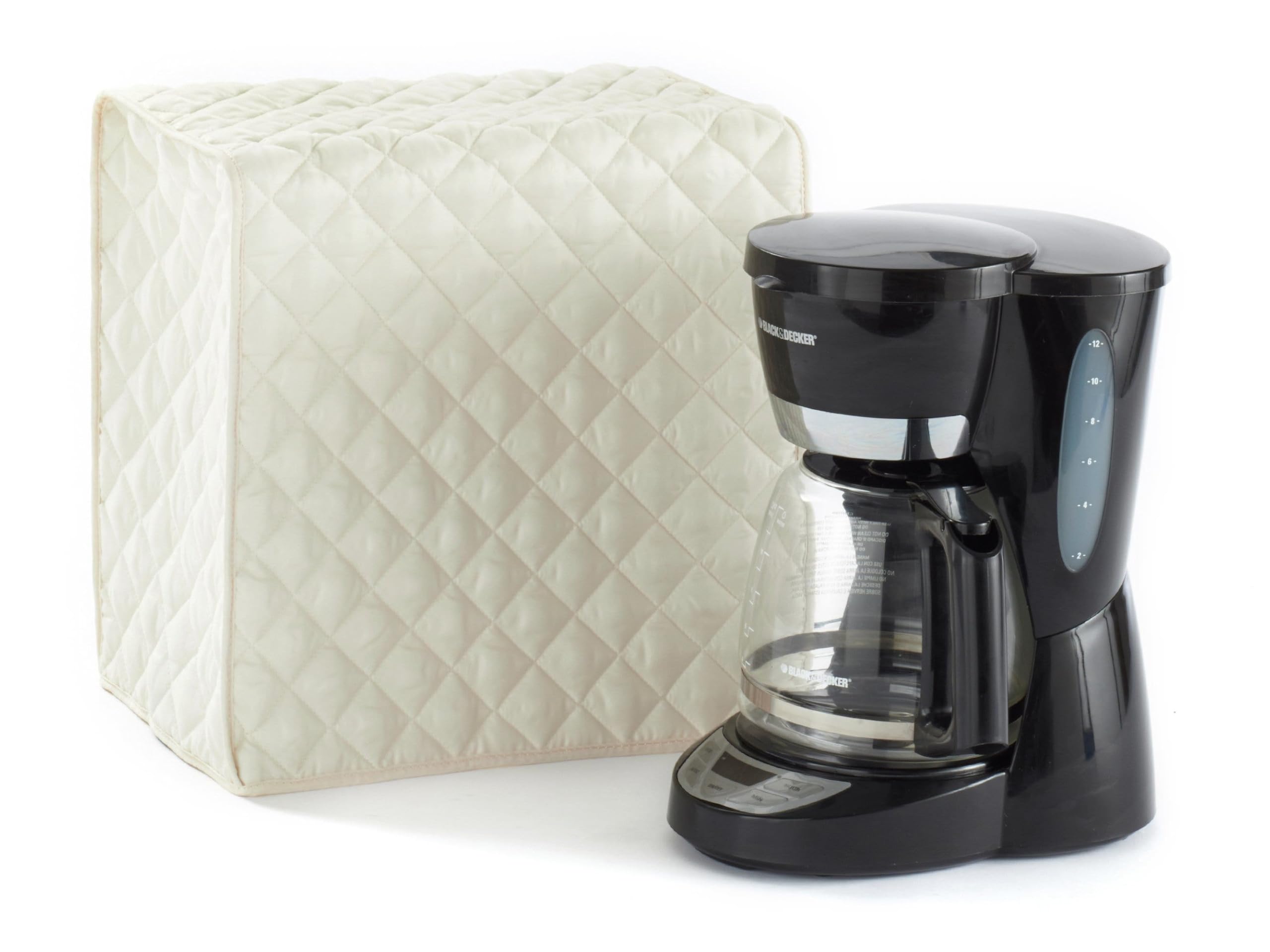 Covermates Coffee Maker Cover, 11"W x 9"D x 15"H, Cream