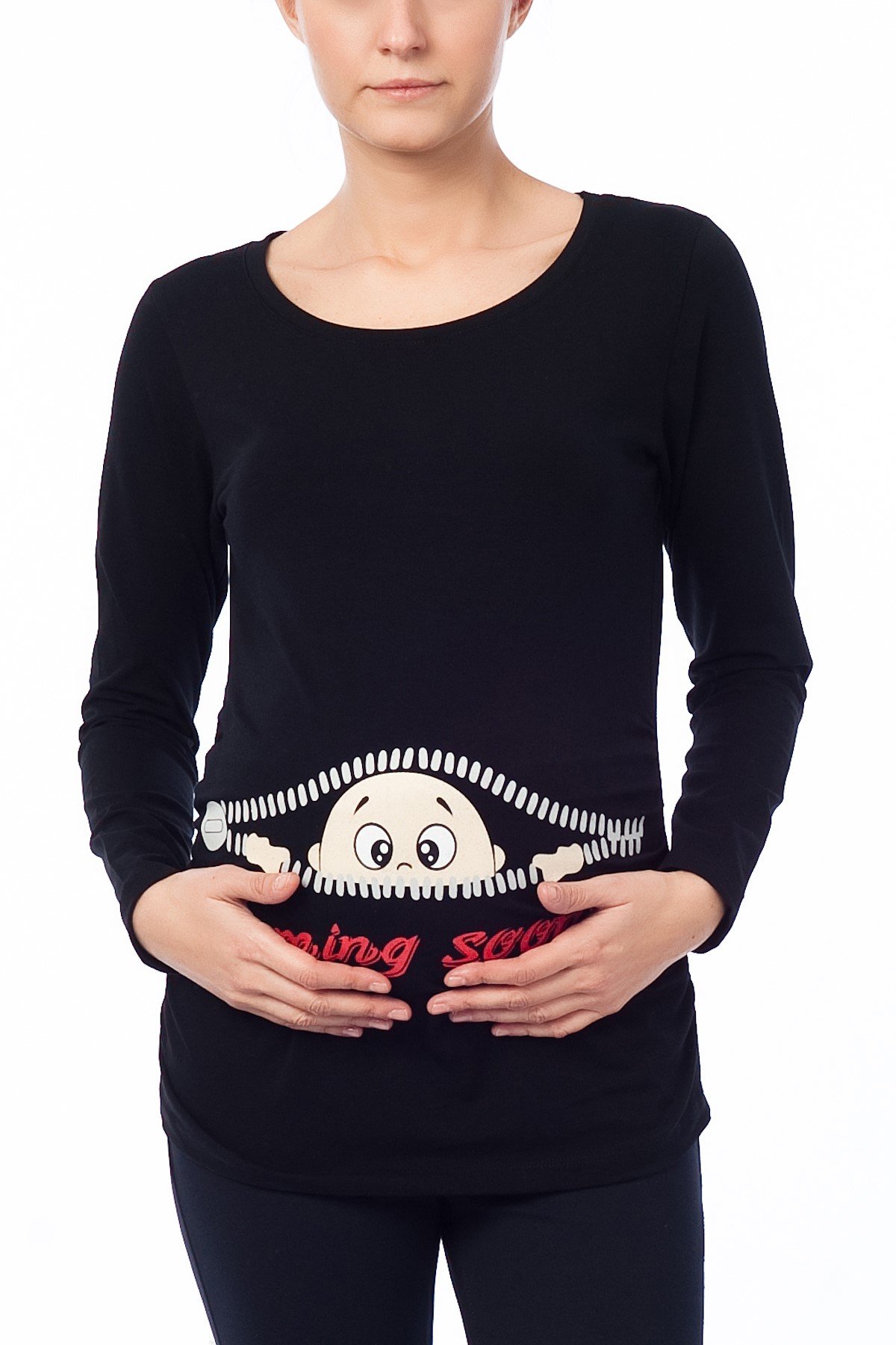 M.M.C. Coming Soon Funny Funny Cute Maternity Shirt