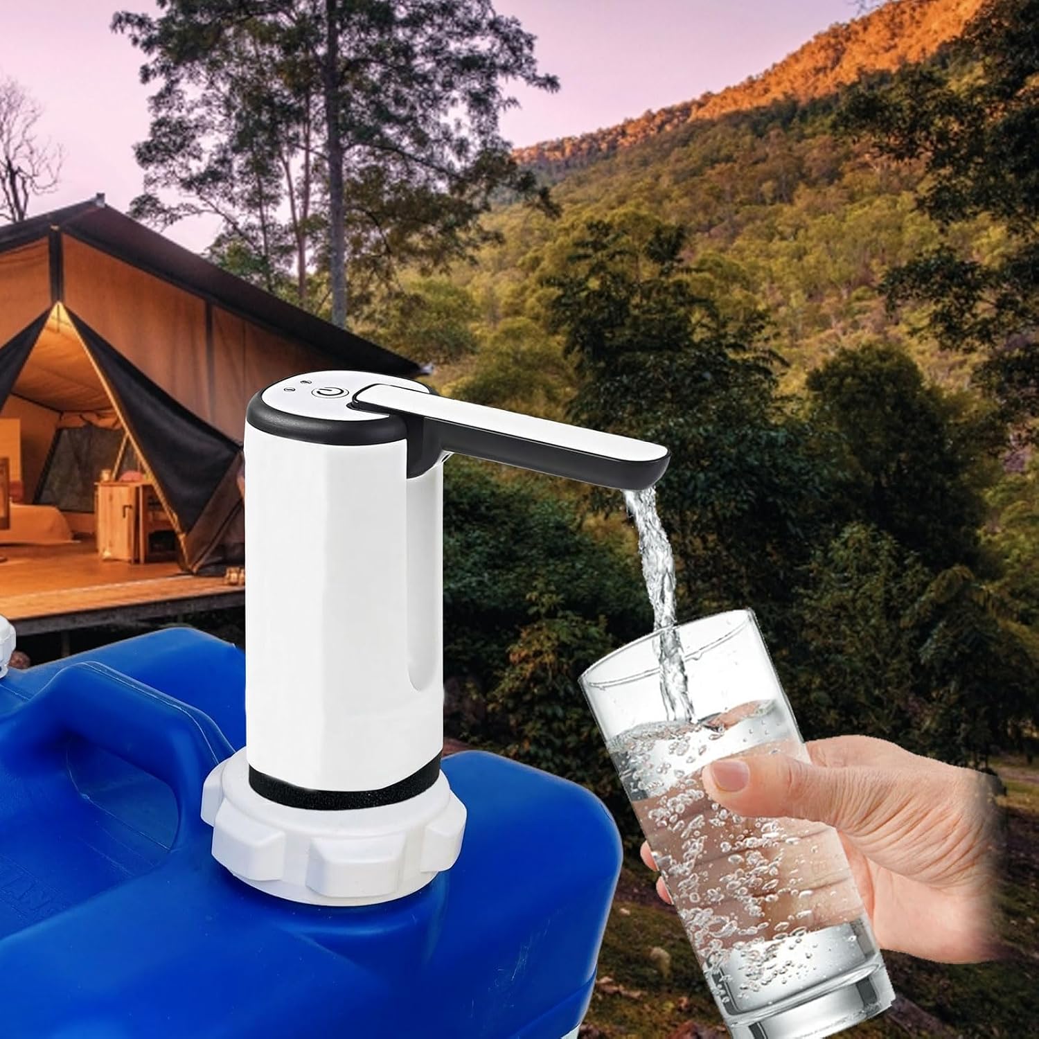 Water Pump Faucet Adapter Kit Compatible with Reliance Aqua-Tainer (Set A-Button Water Pumps)