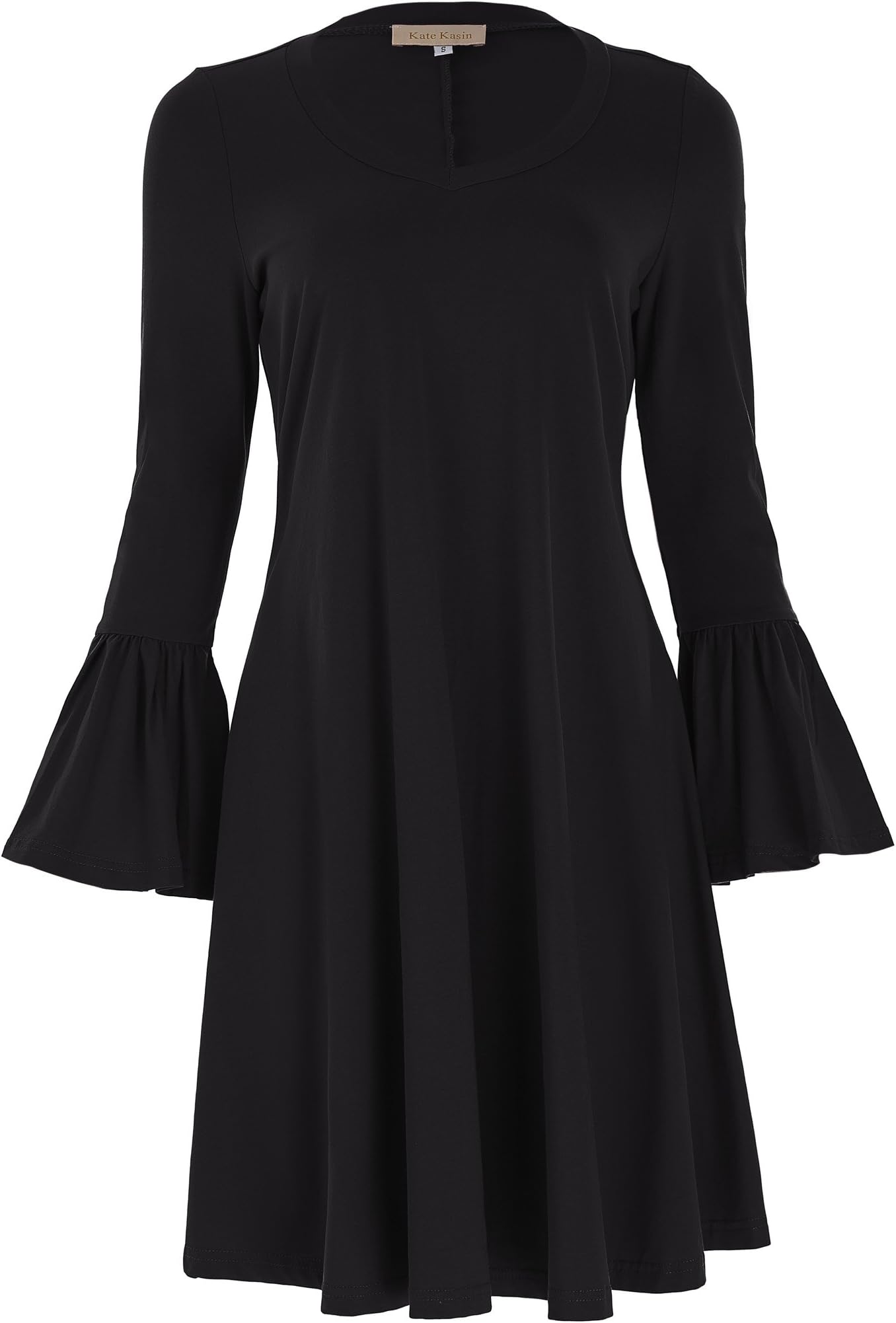 JACK SMITH Women's Casual Flowy Dress Short Length (L,Black)