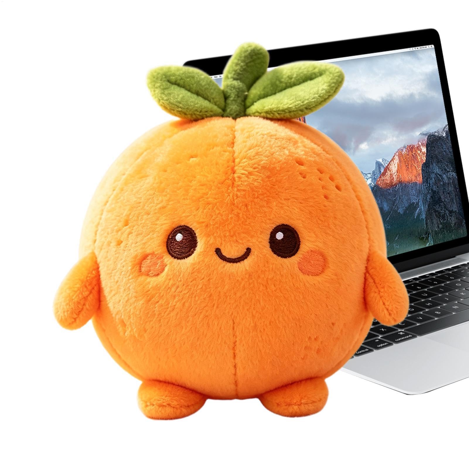 Lebensmittel Plüschspielzeug 11,9 cm Sammlerstück Orangenförmiges Weiches | Weiche Kuscheltiere Plüschtiere Für Zuhause Wohnzimmer Bett Sofa Couch Studentenwohnheim Geburtstagspart