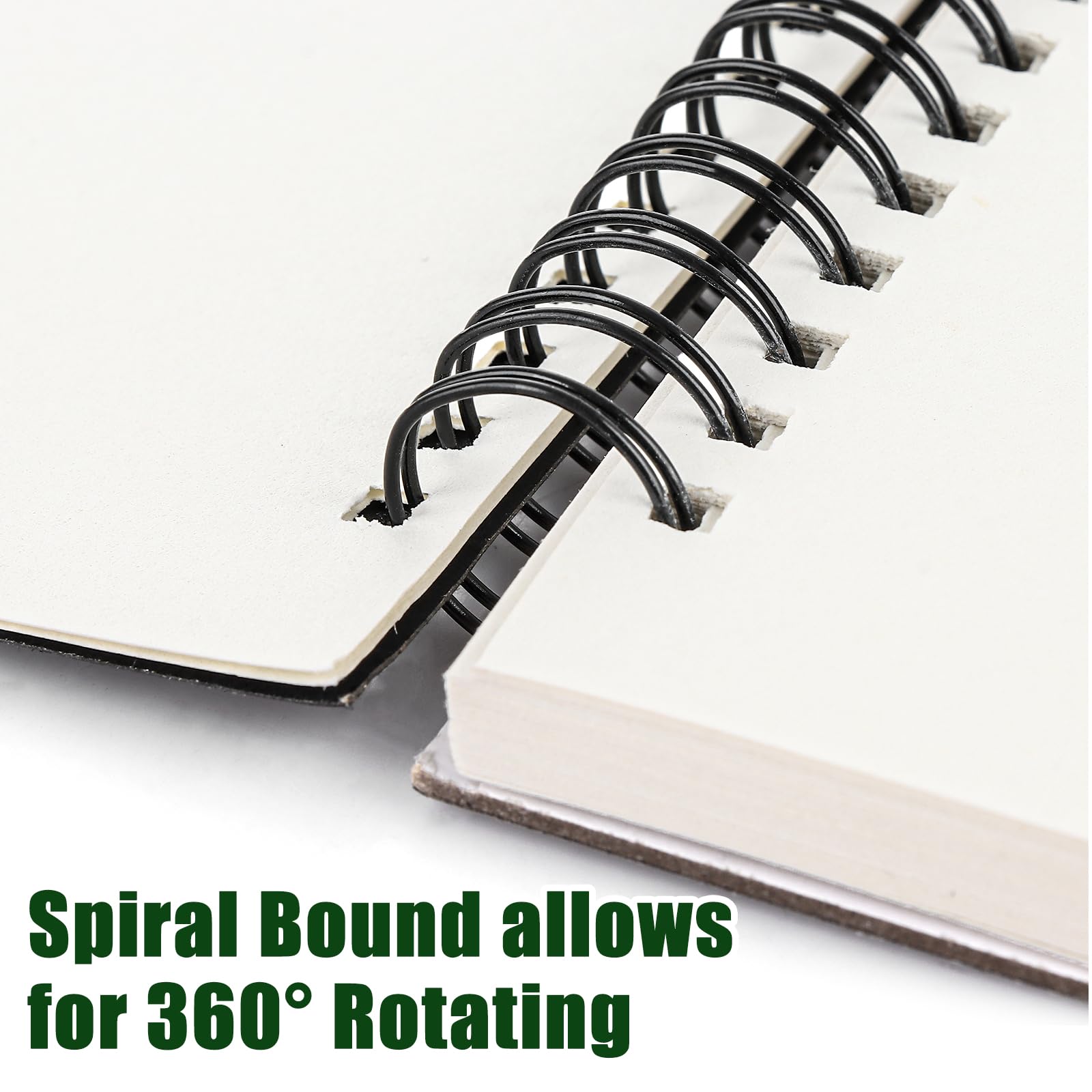 YOUNTHYE Cuaderno de bocetos A3, paquete de 3 blocs de bocetos encuadernados en espiral, bloc de dibujo A3, cuaderno de bocetos de tapa dura de 160 g/m², 30 hojas (60 páginas) para artistas y