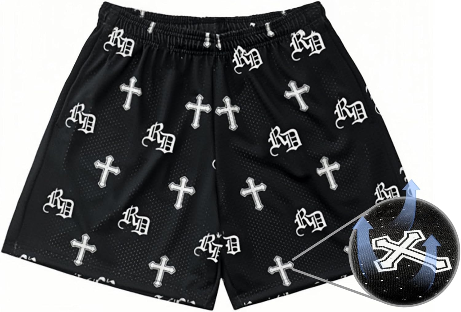 Lsweioad Mens Graphic Shorts Quick-Dry Mesh Sweat Shorts Men Camo with Pockets for Gym Basketball