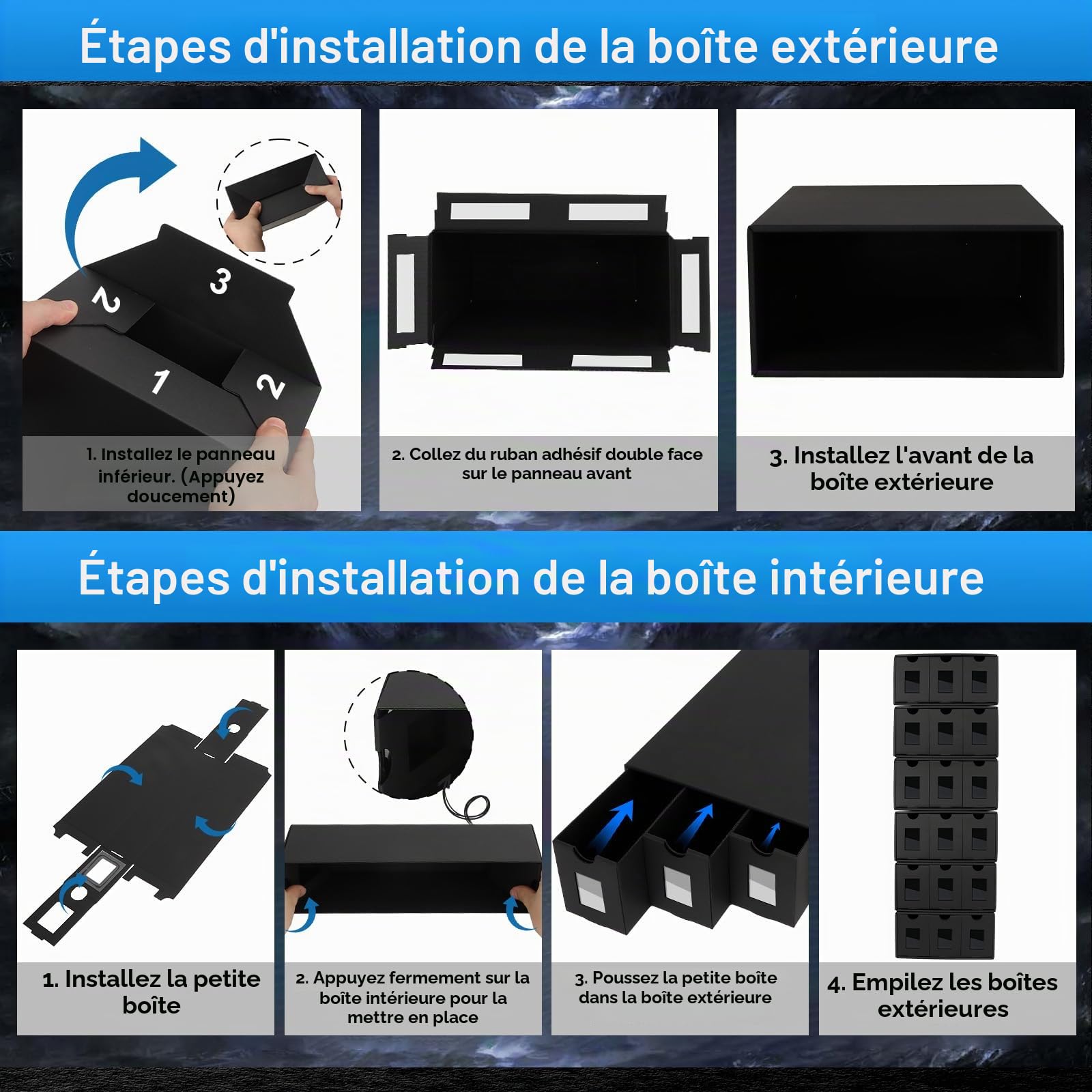 18 000+ Boîte de Rangement pour Cartes à Collectionner, Boîte à Cartes pour Cartes MTG Commander, MTG Deck Box avec 48 Séparateurs, Boîte à Cartes pour Cartes TCG, PTCG, MTG, Sports