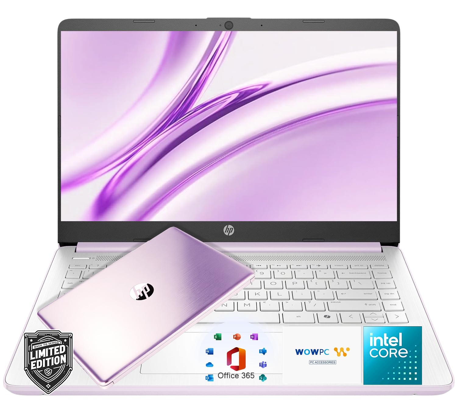 HP New Everyday Slim Laptop, 2026 Edition, Intel N150 Processor, 4GB DDR5 RAM, 128GB SSD, 1TB Cloud Storage, Long Battery Life, Windows 11, Honey Lavender