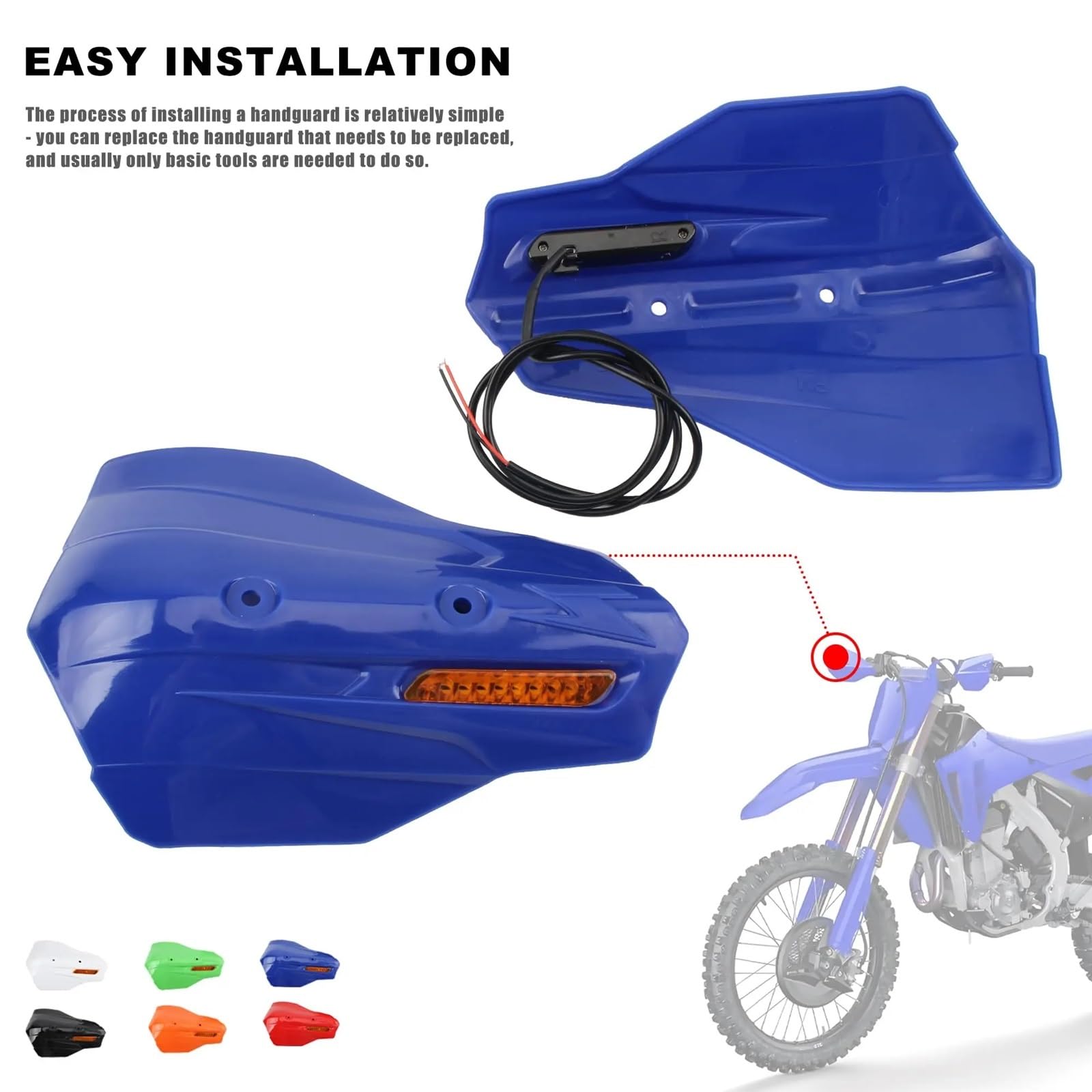 Ochraniacze dłoni Pasuje do ZETA XC-PRO K&TM XC SX EXC Motocross jelca z kierunkowskazem DirtBike Supermoto(Black B)