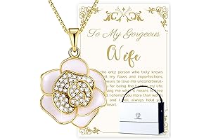 18K Gold Flower Pendant Necklace for Women: The Perfect Gift for Your Wife