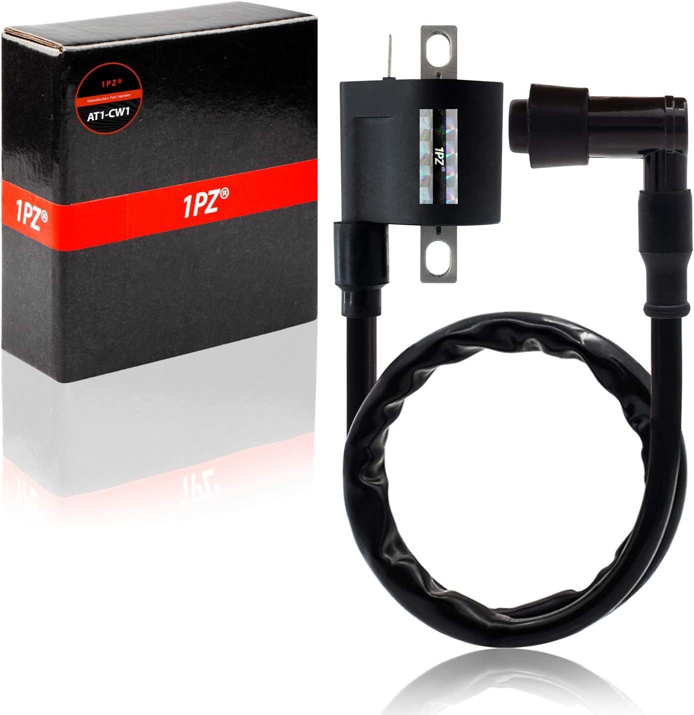 AT1-CW1 Ignition Coil Wire Cable Spark Plug Cap Replacement for Honda ATC 110 A 1981 1982 1983 1984 3 Wheeler Trike ATV