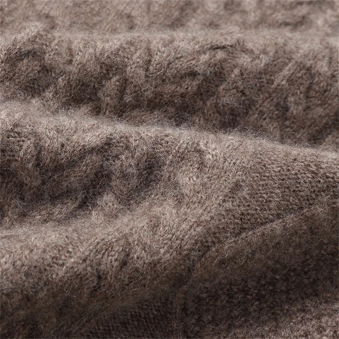 Vogrtcc Maglione in Cashmere Pullover Girocollo Lavorato A Maglia da Uomo