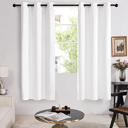 Miniatura 2 de Deconovo Cortinas opacas 100% con forro negro, cortinas con ojales aisladas térmicamente que reducen el ruido, doble capa para oscurecer la