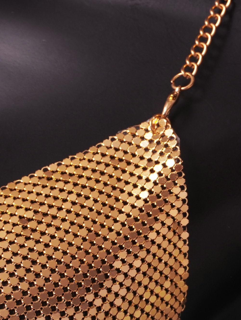 Crystal Sequins Body Chains Tassel Bra Crop Top Beach Bikini Rave Dance Belly Necklace Strap Backless Chain Halter Party for Women Slim Fit - Image 5