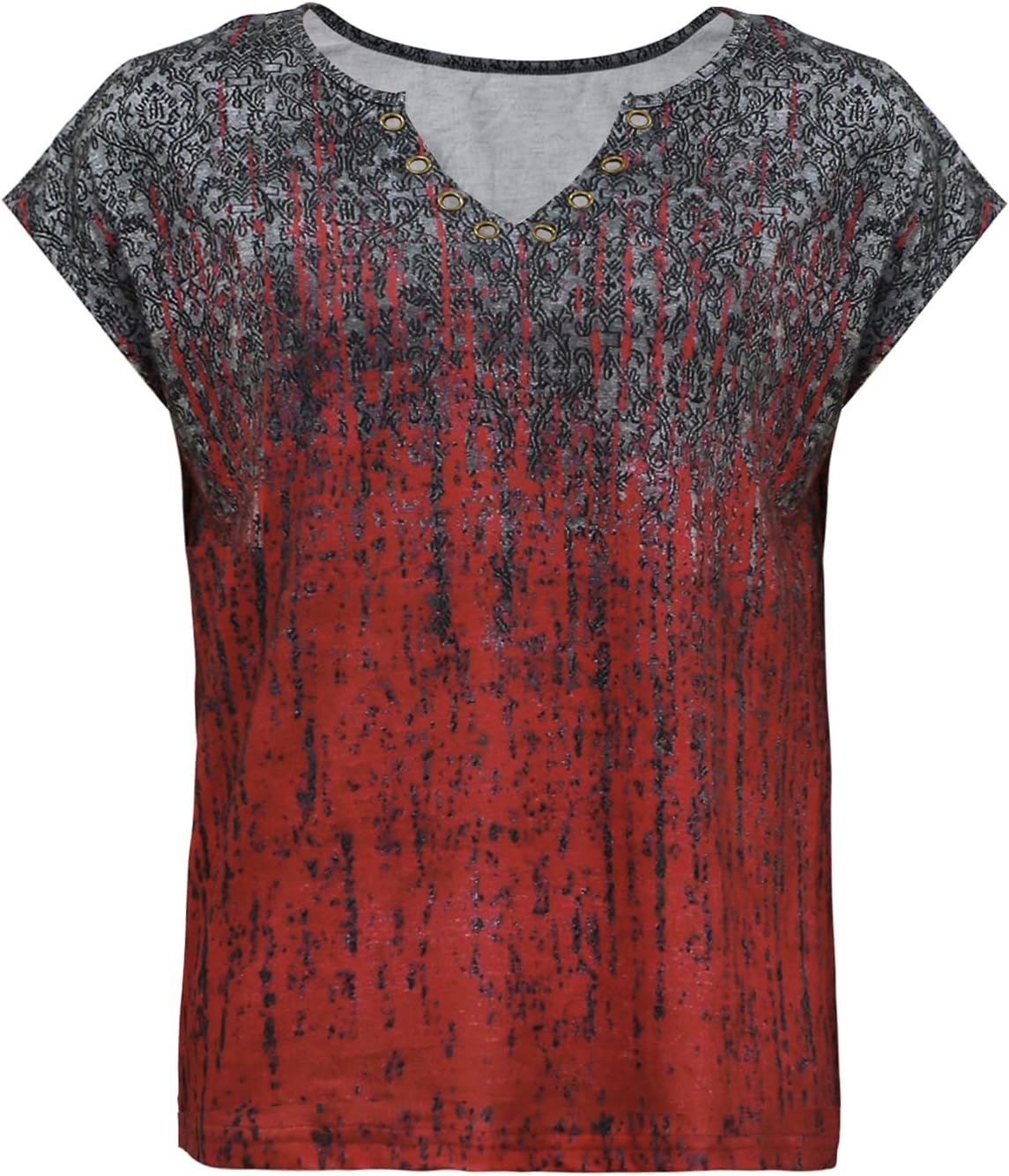 Zyyfly Womens Cap Sleeve Tank Tops V Neck Graphic Summer Shirts Loose Fit - Image 4