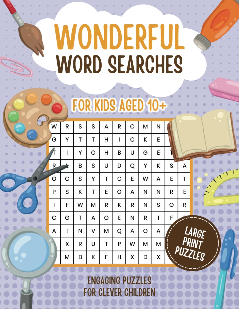 Wonderful Word Searches for Kids Aged 10+: Engaging Puzzles for Clever Children