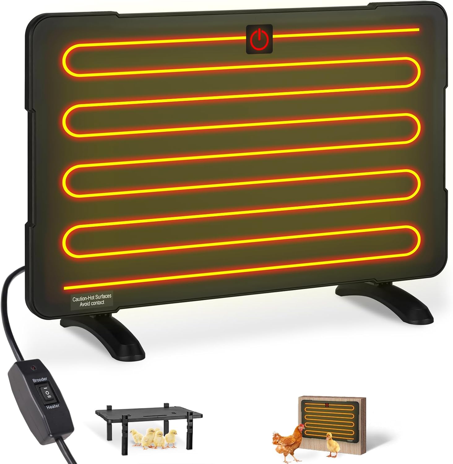 18.9'' Chicken Coop Heater with adjustable wattage